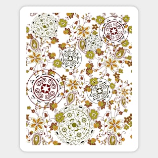 Flowers with geometric motifs Magnet